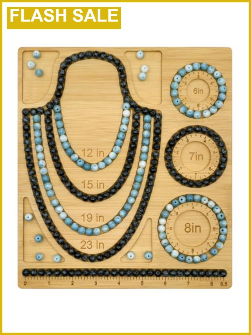 Bamboo Beading Board Jewelry Making Bracelet Necklace Bead Tray